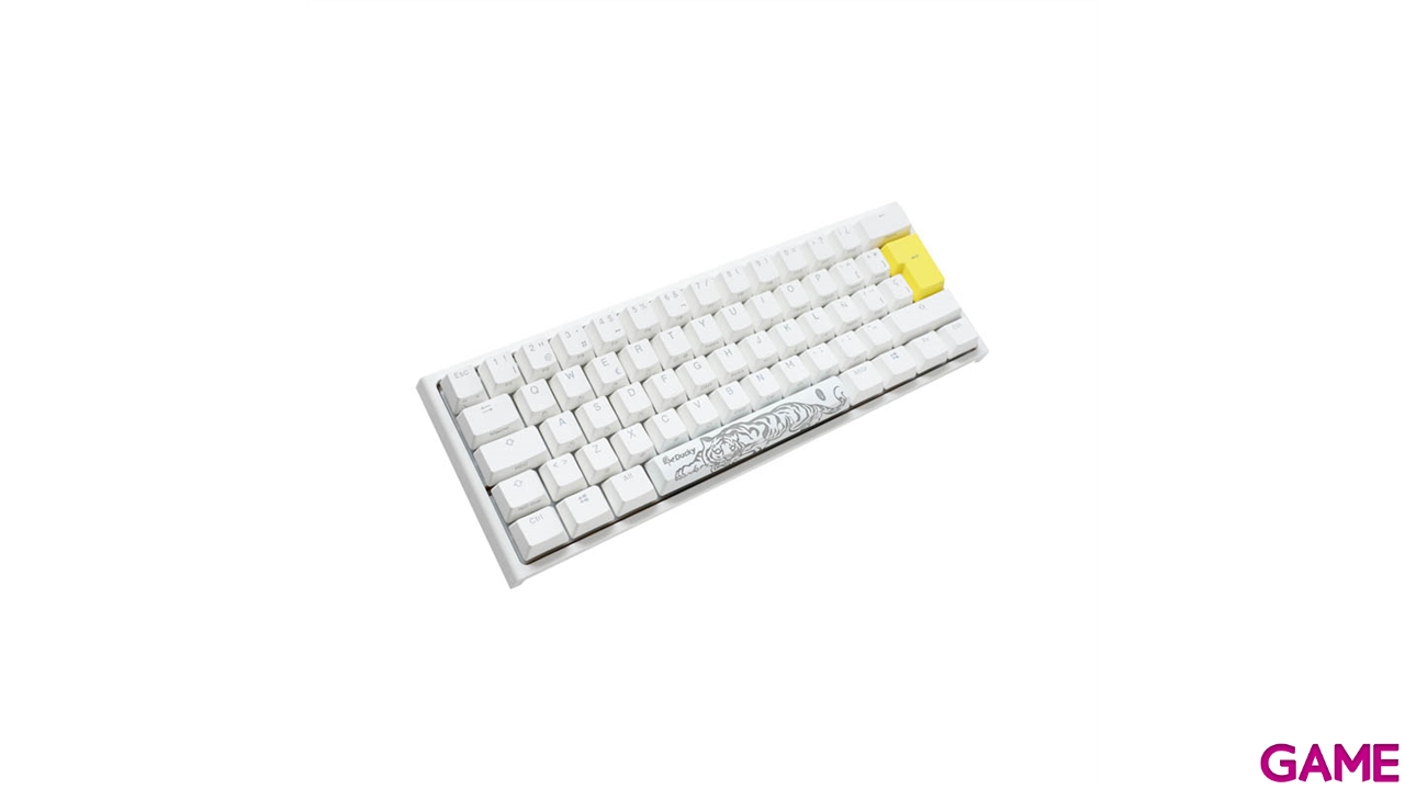 Ducky ONE 2 PRO Classic Mini 60% Pure White,  Gateron Yellow RGB PBT Mecanico - Teclado Gaming-2